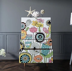 заказать Комод высокий "Berber" арт BB10/Print_03