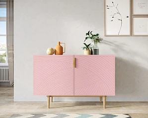стильный Комод с двумя дверками "Line" LN01/GR1/pink