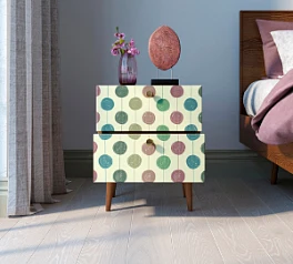 фото Тумбочка "Berber" с двумя ящиками 24 принт арт BB03/Print_24, разноцветная