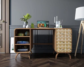 купить красивый Рабочий стол в Скандинавском стиле "Ellipse print" принт 1 арт EL08/print_1