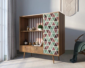 купить стильный Стеллаж с нишей "Berber" принт 26 арт BB28/Print_26 в интернет-магазине