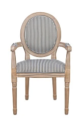 Мягкий стул с подлокотниками Volker Arm Black Pinstripe