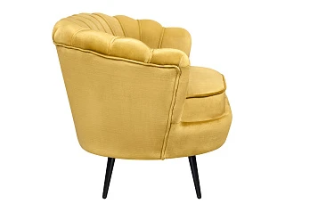 купить Дизайнерский диван Pearl Double Yellow на черных ножках