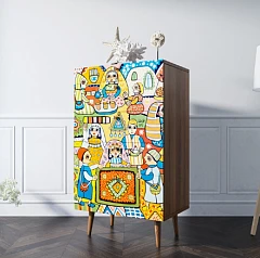 стильные Комод высокий "Berber" 1 принт арт BB10/Print_01