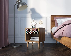 заказать Тумбочка "Berber" с открытой полкой 37 принт арт BB33/Print_37, разноцветная