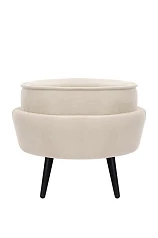 фото Пуф Pearl Adorn Beige на черных ножках