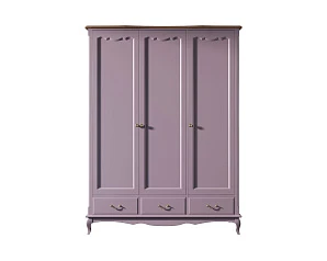 фото Шкаф Leontina Lavanda для одежды трехстворчатый с ящиками арт ST9327KR/3L в интерьере