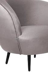 Мягкое кресло Small Benee Grey на черных ножках