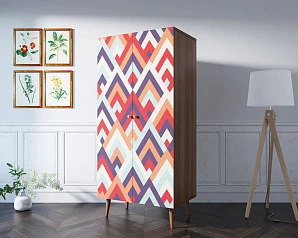 купить красивые Шкаф малый двухстворчатый "Berber" принт 2 арт BB08/Print_02 в интернет-магазине