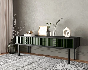 стильные Консоль с двумя ящиками "Emerson" арт EM23/green/L