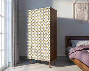 красивый Шкаф малый двухстворчатый "Berber" принт 22 арт BB08/Print_22 в интернет-магазине