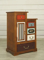 Прикроватная тумба "Gouache Birch" арт M20010ETG/1, разноцветная