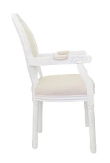 купить Мягкий стул с подлокотниками Volker Arm Beige and White