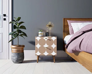 красивые Тумбочка "Berber" с двумя ящиками 17 принт арт BB03/Print_17, разноцветная в интернет-магазине