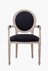 стильный Мягкий стул с подлокотниками Delo Arm Black Velvet