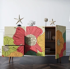 стильные Комод "Berber" с двумя дверками и ящиками принт 5 арт BB17/Print_05