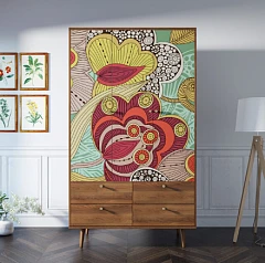 Шкаф трехстворчатый "Berber" принт 6 арт BB02/Print_06 на заказ