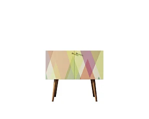 Комод на высоких ножках "Berber" малый принт 16 арт BB13/Print_16 в интерьере