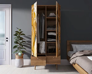 купить красивый Шкаф двухстворчатый "Berber" принт 8 арт BB16/Print_08 в интернет-магазине