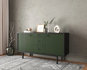 Комод две дверки и три ящика "Emerson" арт EM08/green/L на заказ