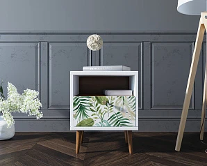 купить Тумбочка "Berber" с одним ящиком 4 принт арт BB06/Print_04, разноцветная в интернет-магазине