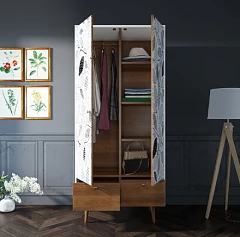 купить Шкаф двухстворчатый "Berber" принт 9 арт BB16/Print_09