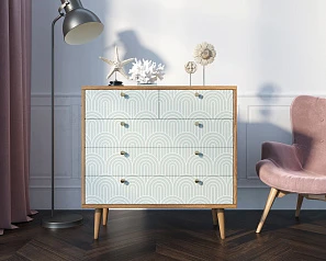 купить красивые Комод "Berber" пять ящиков 34 принт арт BB36/Print_34 в интернет-магазине