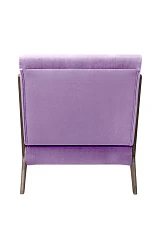 Низкое кресло с деревянными подлокотниками Mody Purple фиолетовое