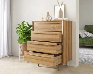 купить красивый Комод в Скандинавском стиле "Bruni" на четыре ящика арт BR08