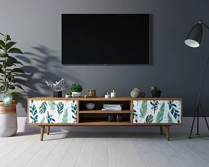 Комод "Berber" с нишей низкий под TV принт 44 арт BB49/Print_44 на заказ