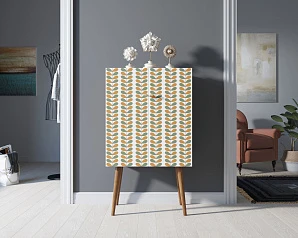 Комод на высоких ножках "Berber" принт 23 арт BB09/Print_23 в интерьере