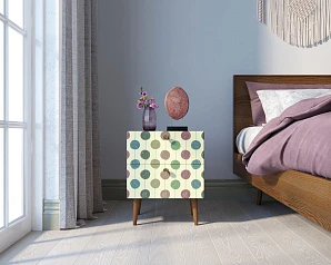 фото Тумбочка "Berber" с двумя ящиками 24 принт арт BB03/Print_24, разноцветная