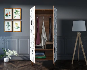 купить стильный Шкаф малый двухстворчатый "Berber" принт 9 арт BB08/Print_09