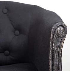 Низкое кресло ретро Kandy Black Old