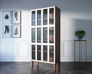 фото Шкаф двухстворчатый "Andersen" с рифлеными стеклами арт AN12WH в интерьере