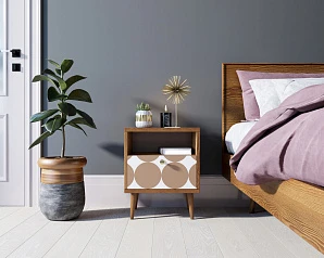 фото Тумбочка "Berber" с одним ящиком 17 принт арт BB06/Print_17, разноцветная