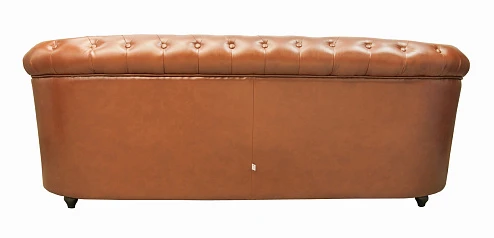 красивый Трехместный диван кожаный лофт Karo brown 3S коричневый
