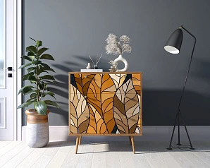 Комод "Berber" три ящика 08 принт арт BB40/Print_08 в интерьере