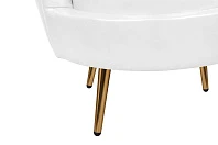 красивое Низкое кресло ракушка Pearl White на заказ