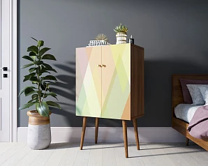 Комод на высоких ножках "Berber" 16 принт арт BB09/Print_16