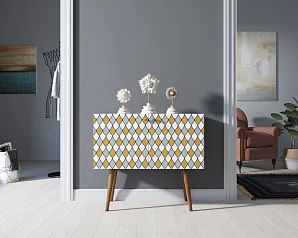 купить Комод на высоких ножках "Berber" малый принт 22 арт BB13/Print_22 в интернет-магазине