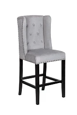 заказать Дизайнерский полубарный стул Skipton Average Grey Velvet