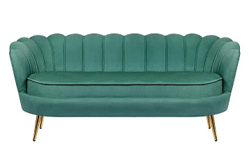 Диван ракушка для гостиниц Pearl Triple Green V2 в интерьере