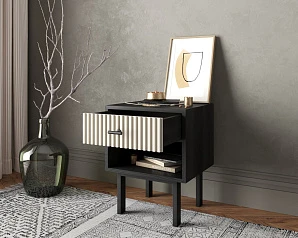 купить Тумбочка с верхним ящиком "Emerson" арт EM11/milky/L в интернет-магазине