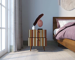 купить стильные Тумбочка "Berber" с двумя ящиками 20 принт арт BB03/Print_20, разноцветная