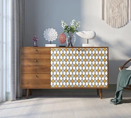 фото Комод "Berber" с двумя дверками и ящиками 22 принт арт BB05/Print_22 в интерьере