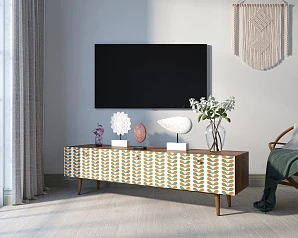 купить Комод "Berber" с ящиками низкий под TV 23 принт арт BB19/Print_23