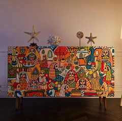 фото Комод "Berber" три дверки 1 принт арт BB01/Print_01