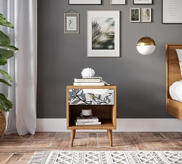 Тумбочка "Berber" с открытой полкой 50 принт арт BB33/Print_50, разноцветная на заказ в интернет-магазине