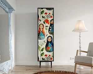 заказать Шкаф c одной дверкой "Emerson" Матрешки арт EM101/Art04 в интернет-магазине